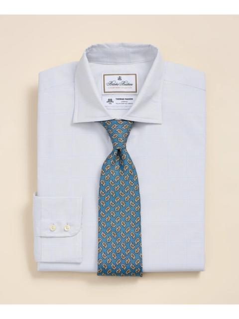 Brooks Brothers Brooks Brothers X Thomas Mason® Cotton English Spread Collar, Checked Dress Shirt