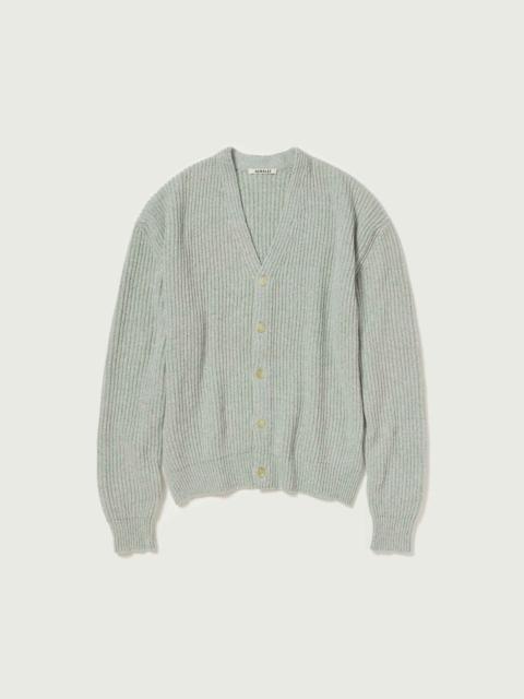 AURALEE CASHMERE SILK MELANGE KNIT CARDIGAN