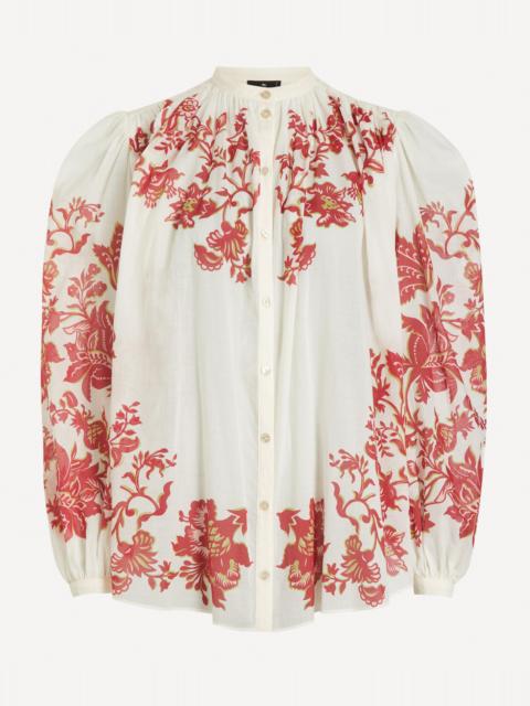 Etro Floral Cotton Voile Blouse