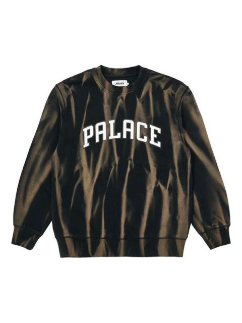PALACE PALACE Unisex Tie Dye Round-Neck Letter Sweatshirt Black P20CS013