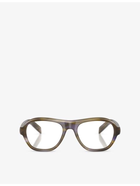 Prada PR C12V Aviator-Frame Acetate Optical Glasses