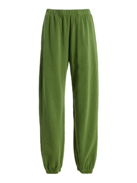 ÉTERNE Cotton Boyfriend Pocket Sweatpants green