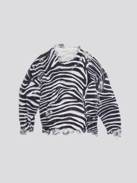 R13 OVERSIZED SWEATER - ZEBRA PRINT