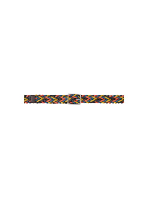 Paul Smith Brown Reversible Plaited Leather Belt