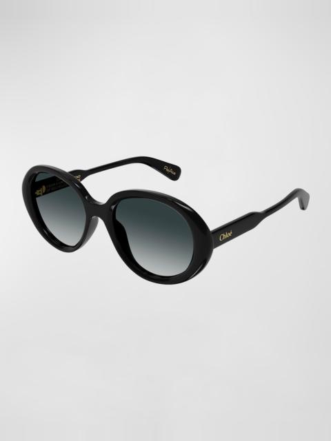 Chloé Gradient Acetate Round Sunglasses