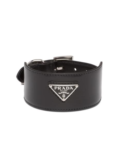 Prada Brushed leather pet collar