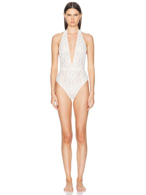 Charlotte Lace Halter Teddy Bodysuit