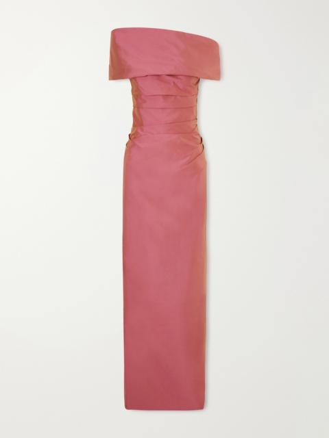 MARMAR HALIM Off-shoulder Gathered Taffeta Gown