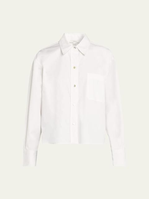 Vince Cropped Long-Sleeve Shirt