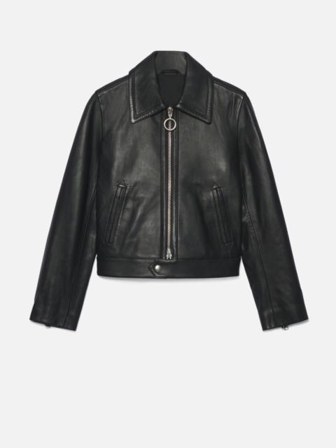AMI Paris Smooth Leather Zipped Bomber