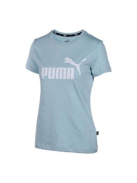 (WMNS) PUMA Comfortable Casual T-Shirt 'Teal White' 682247-25