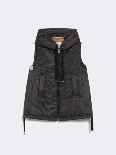 Max Mara Padded water-repellent hooded gilet - BLACK