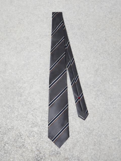 Silk textured stripe tie