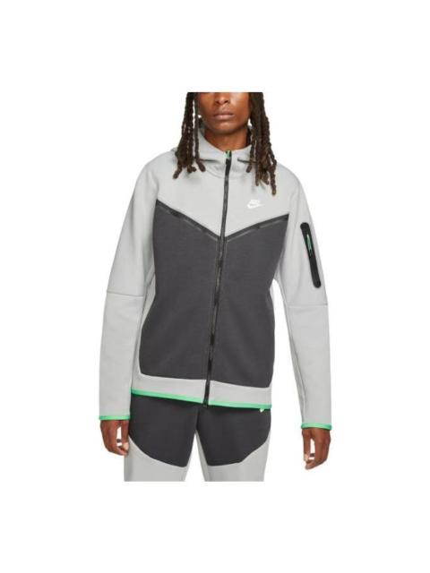 Nike (WMNS) Nike Sportswear Tech Fleece Full-Zip Hoodie 'Light Grey Black' CU4489-078