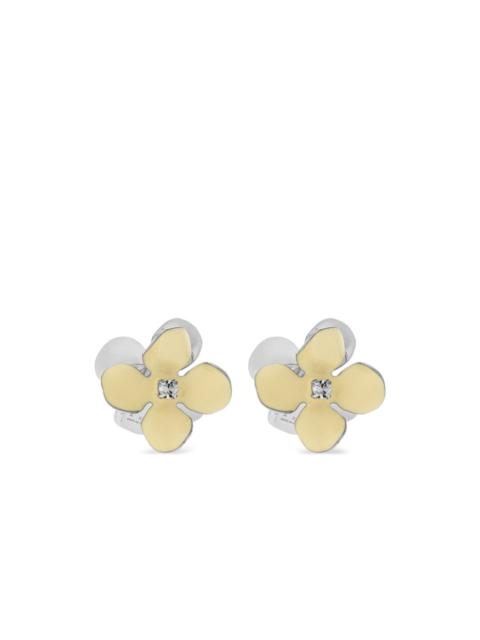 floral-motif earrings
