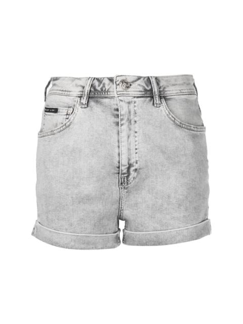 PHILIPP PLEIN denim short shorts