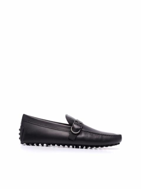buckle-detail leather loafers