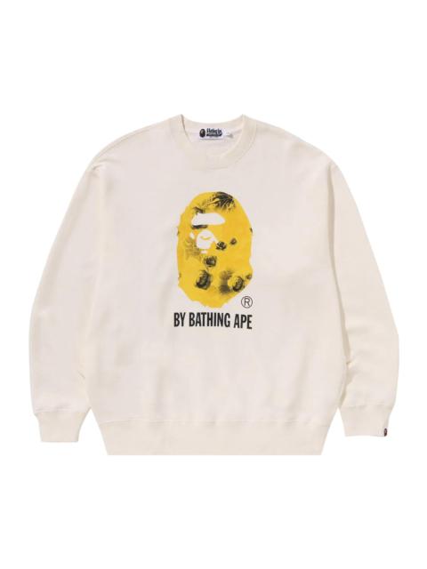 BAPE Floral Solid Camo Relaxed Fit Crewneck Sweatshirt 'Ivory'