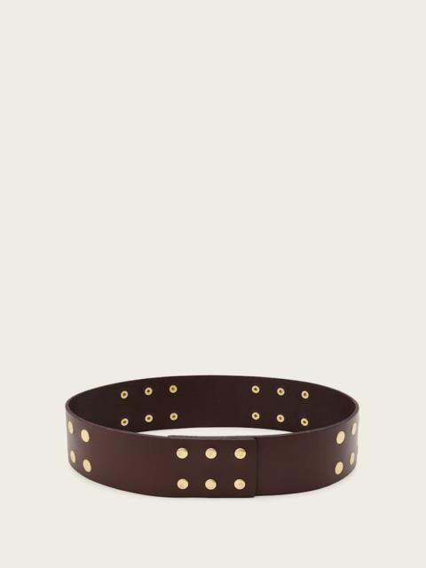 ALLSAINTS RIO STUDDED LEATHER WAIST BELT