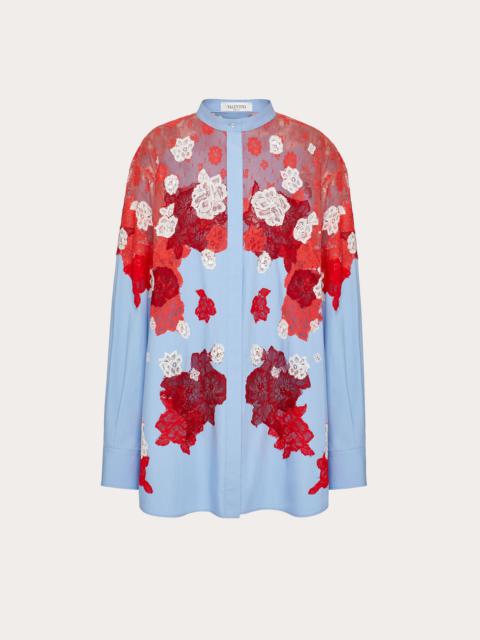 Valentino EMBROIDERED COTTON POPLIN SHIRT
