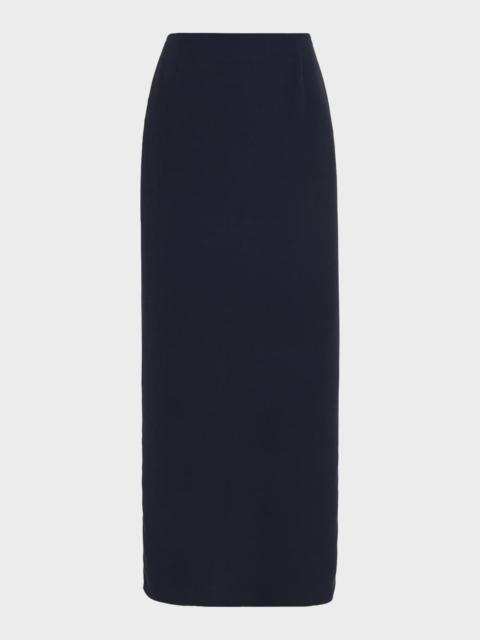 Lafayette 148 New York Straight Viscose-Silk Maxi Skirt