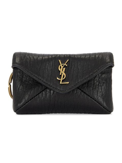 SAINT LAURENT Cassandre Envelope Charm Pouch