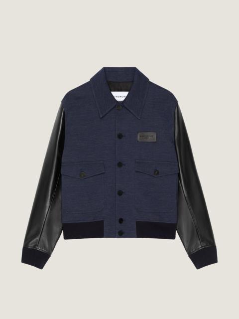 Givenchy MIX MATERIAL AVIATOR BLOUSON