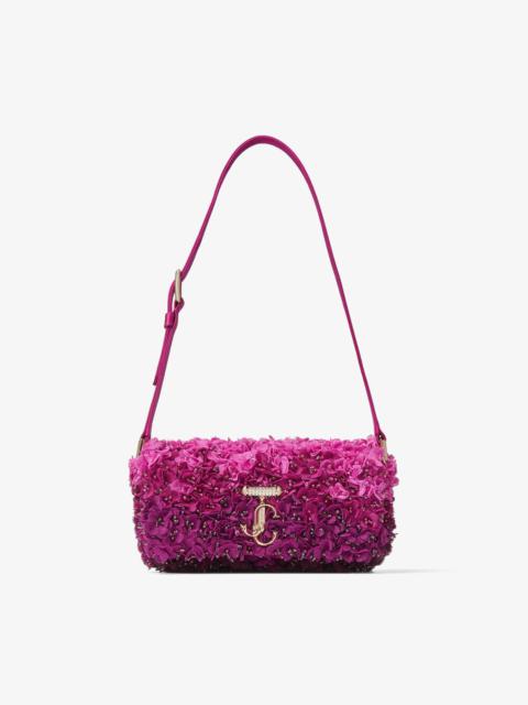 JIMMY CHOO Avenue Mini Shoulder
Fuchsia Satin Mini Shoulder Bag with Flowers