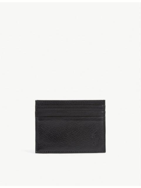 Polo Ralph Lauren Logo-debossed pebbled-leather cardholder
