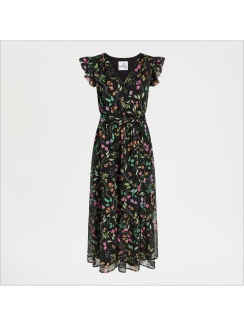 Sam Edelman Fluttered Sleeve Maxi Dress