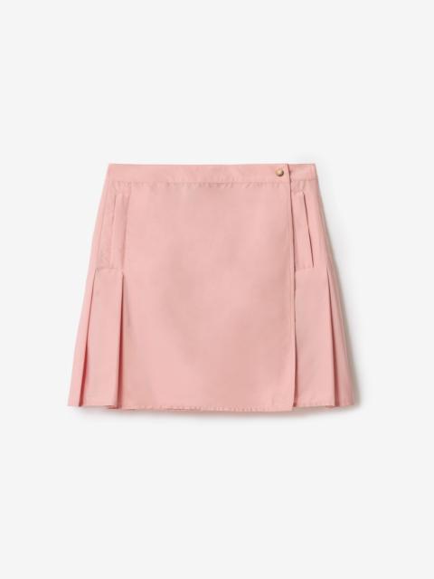 Burberry Pleated Stretch Nylon Mini Skirt