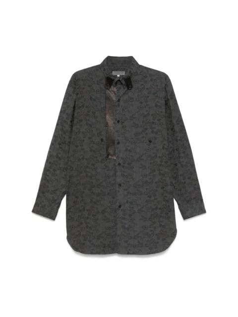 floral-jacquard shirt