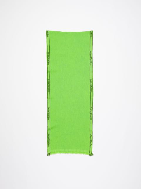 Acne Studios Logo tape scarf - Green
