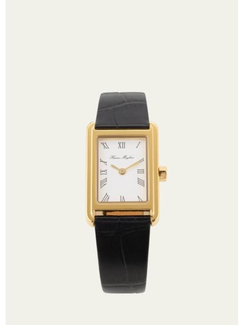 HEAVEN MAYHEM Icon Watch with Leather Strap, Gold