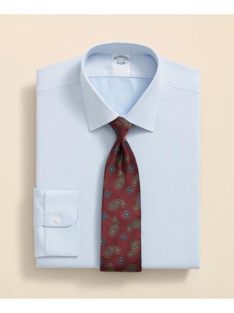 Brooks Brothers Stretch Supima® Cotton Non-Iron Dobby Ainsley Collar Dress Shirt