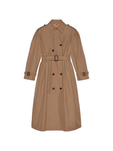 GUCCI double-breasted cotton trench coat