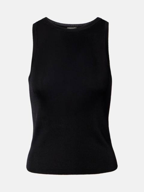 SAINT LAURENT Ribbed-knit jersey tank top