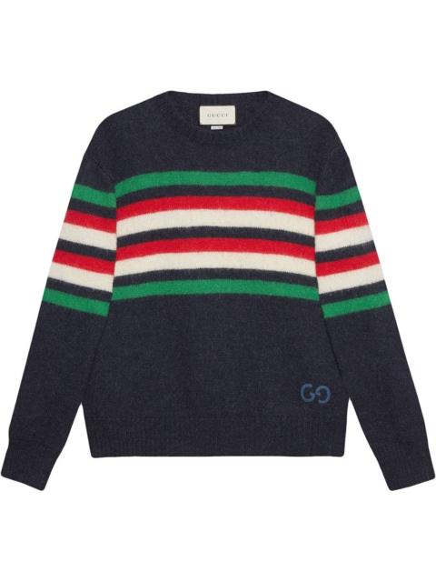 GUCCI 줄무늬 모직 alpaca 스웨터 GG