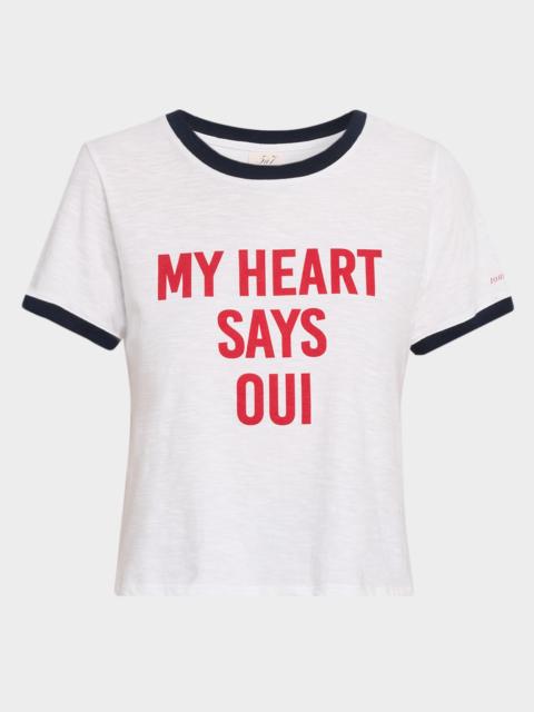 Cinq à Sept My Heart Says Oui Ringer T-Shirt