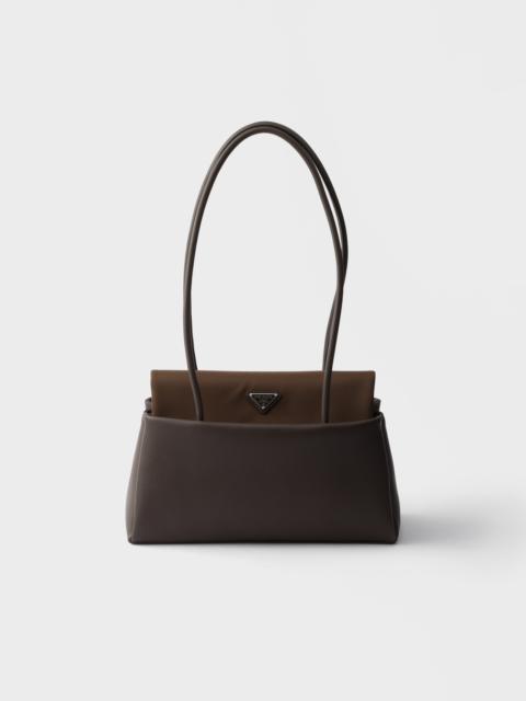 Prada Prada Passage medium leather bag with Re-Nylon flap