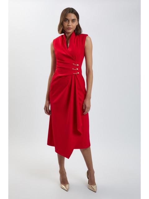 KAREN MILLEN Trim Tailored Midi Pencil Dress
