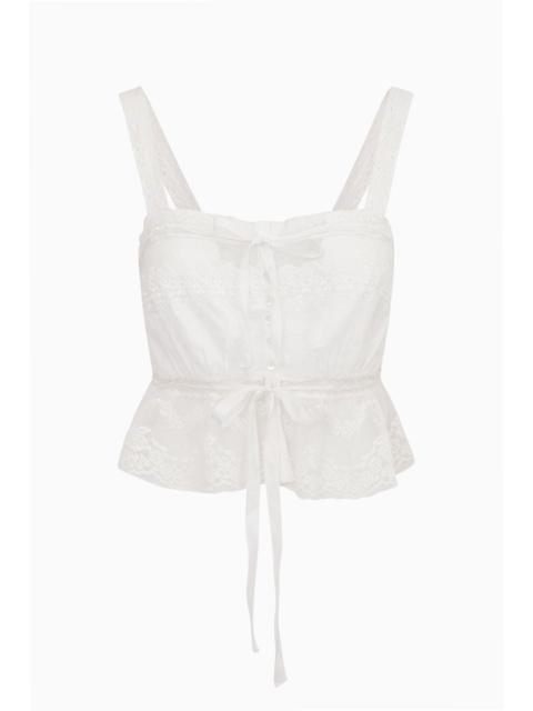 LoveShackFancy Anoria Cotton Lace Top