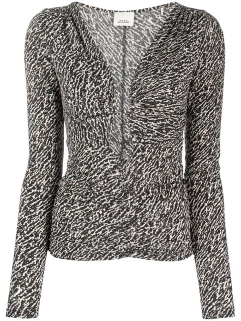 Isabel Marant Laura abstract-print cut-out top
