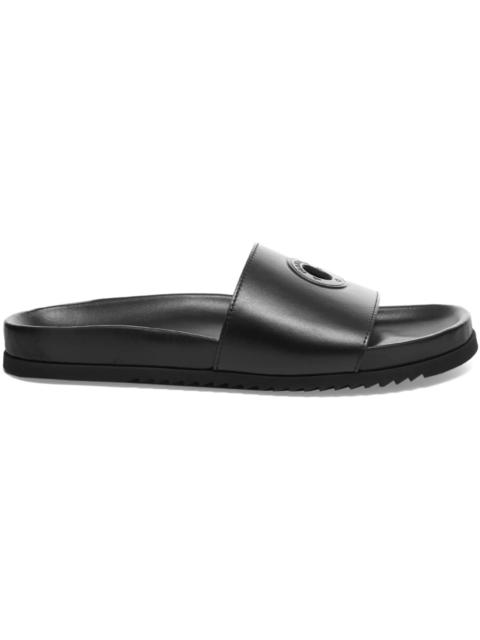 Burberry Burberry x Pop Trading Company Melroy Leather Slide Black