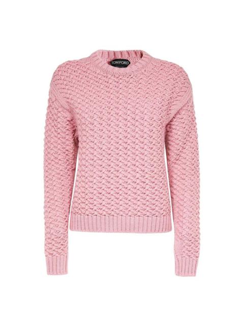 crochet-knit jumper