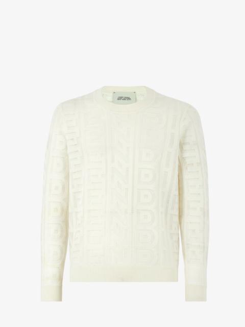 FENDI White wool and nylon Fendi Roma Capsule sweater