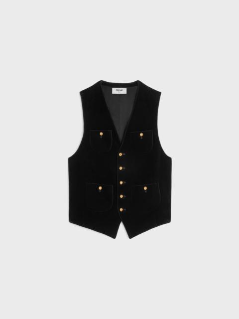 CELINE waistcoat in cotton velvet