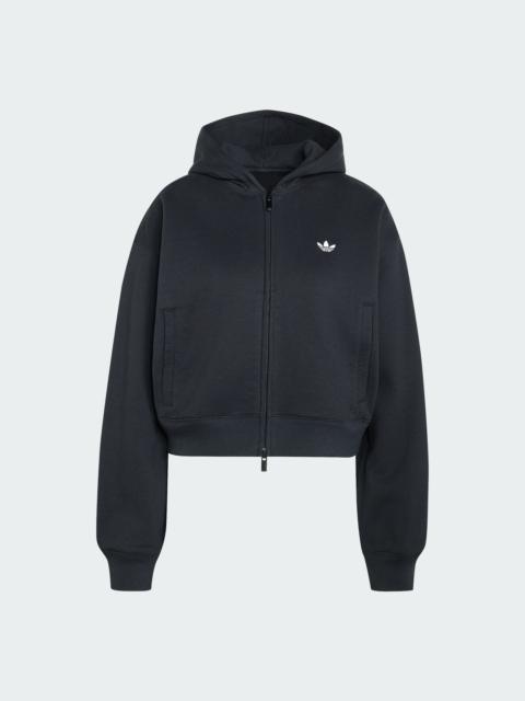 adidas ESSENTIALS FLEECE CROPPED FZ HOODIE