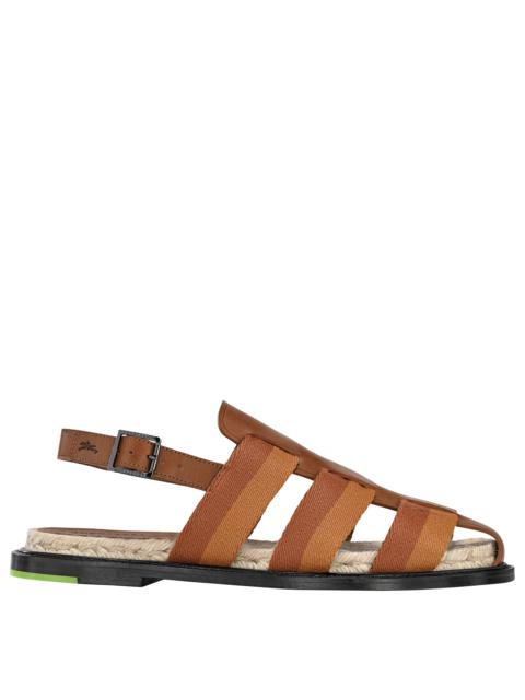 Longchamp Shadow Sandals Cognac - OTHER