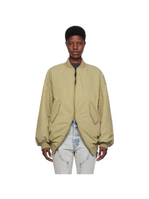 We11done Khaki Padded Bomber Jacket